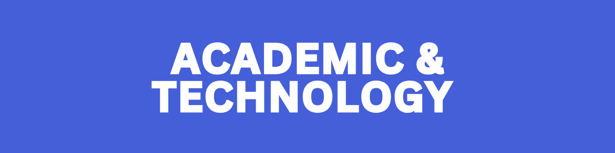Academic & Technology on Blue Background